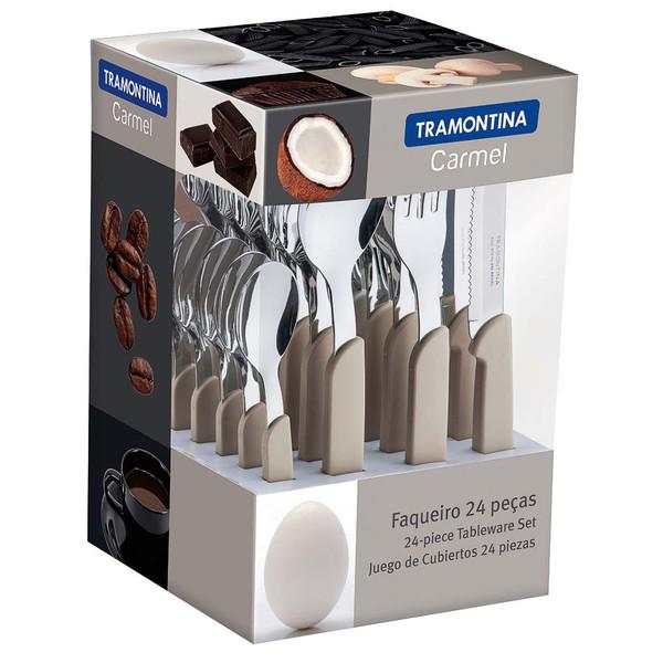 FAQUEIRO TRAMONTINA INOX 24PC NAT/MED CARMEL R23499/022