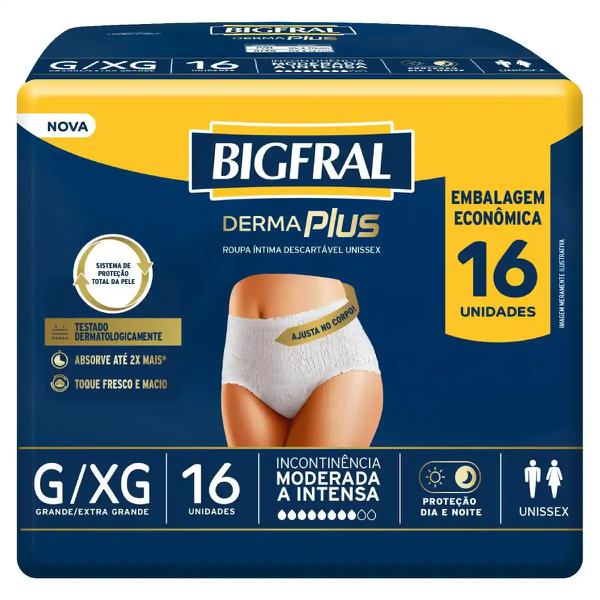 FRALDA BIGFRAL ROUP INTIMA DERMA PLUS G/