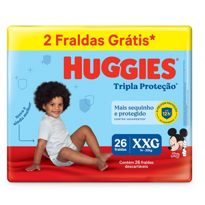 FRALDA HUGGIES DESC TRIPLA MEGUINHA XXG