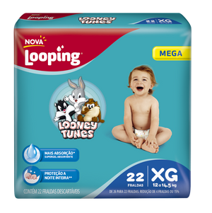 FRALDA LOONEY TUNES MEGA XG C/22