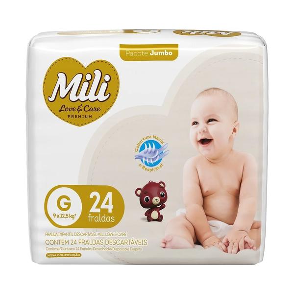 FRALDA MILI LOVE CARE JUMBO G  24