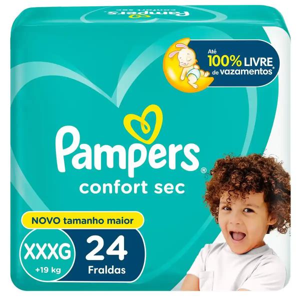 FRALDA PAMPERS CONFORT SEC MEGA XXXG C/2