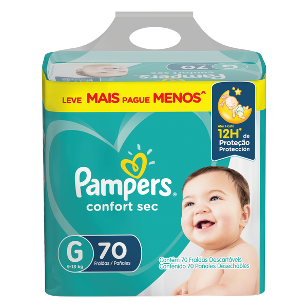 FRALDA PAMPERS CONFORTSEC GIGA G C/70
