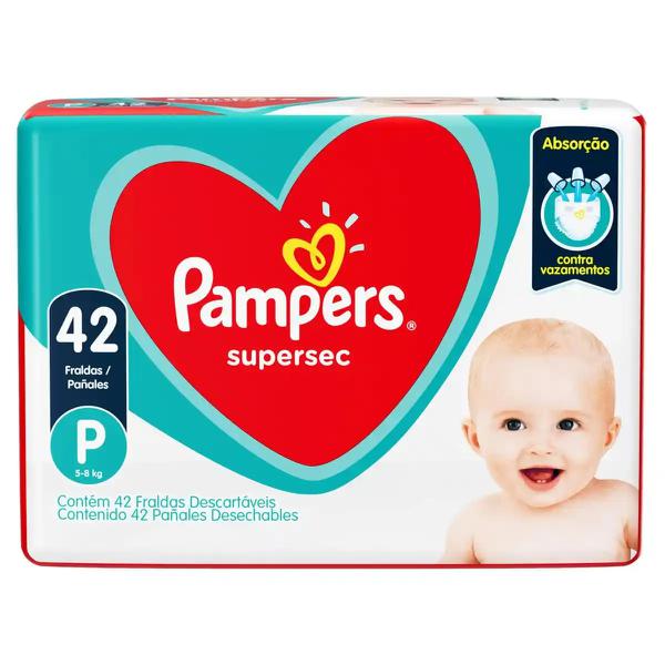 FRALDA PAMPERS DESC SUPERSEC MEGA P C/42