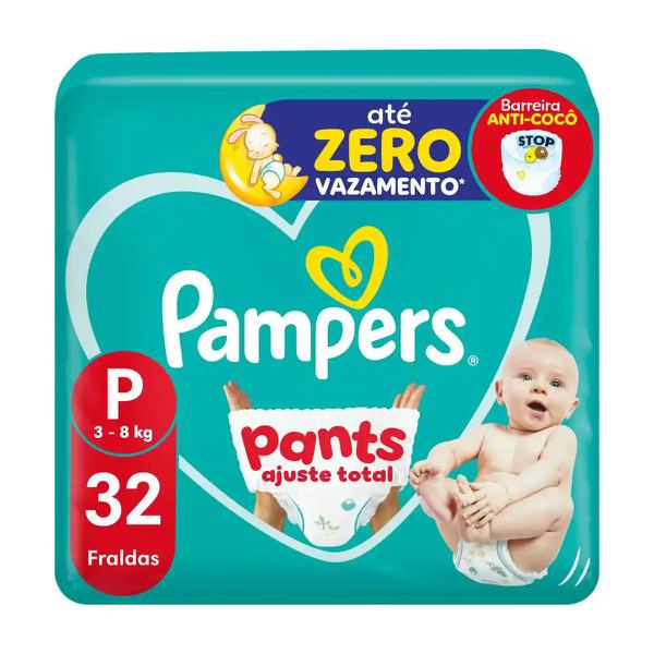 FRALDA PAMPERS PANTS MEGA P C/32