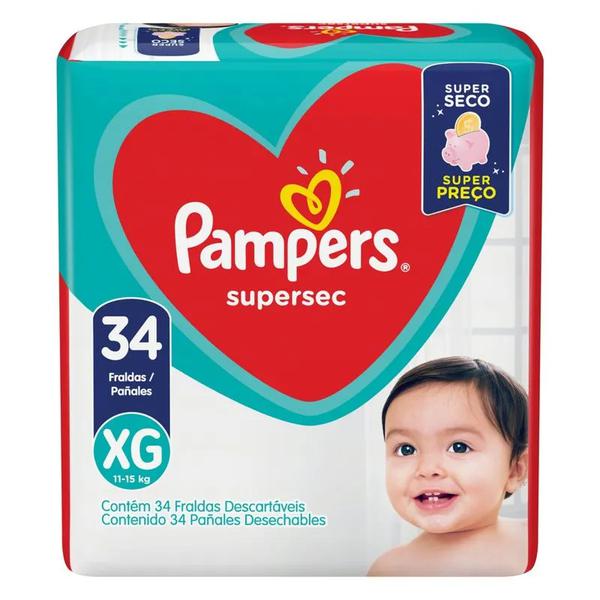 FRALDA PAMPERS SUPERSEC MEGA G C/34