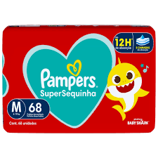 FRALDA PAMPERS SUPERSEQUINHA M C/68