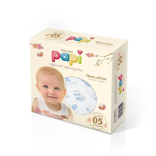 FRALDA PAPI ESPECIAL ESTAMP MASC C/BAINH