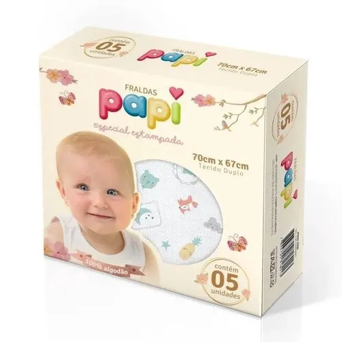 FRALDA PAPI ESPECIAL ESTAMP NEUTRO C/BAI
