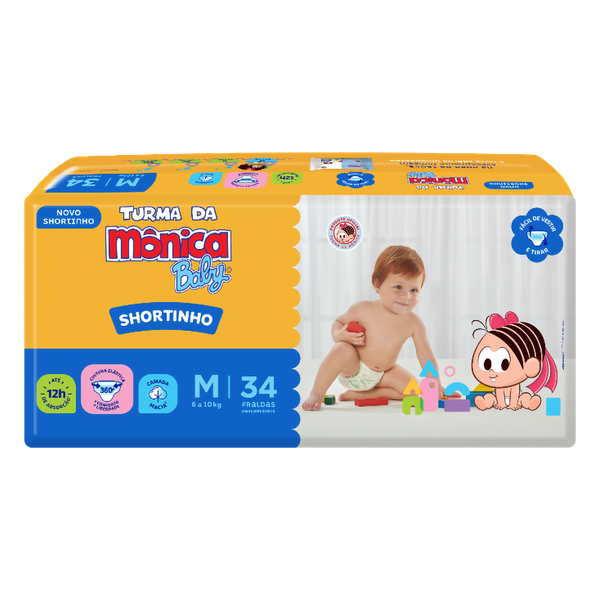 FRALDA TURMA DA MONICA DESC SHORT JUMBO M C/34