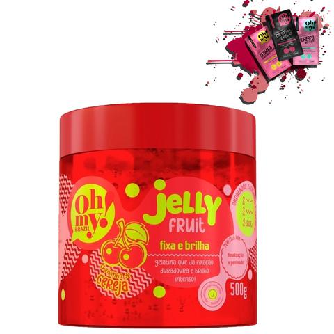 GELATINA OH MY BRILHA CEREJA 500G