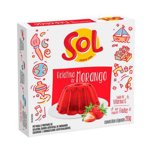 GELATINA SOL MORANGO 20G