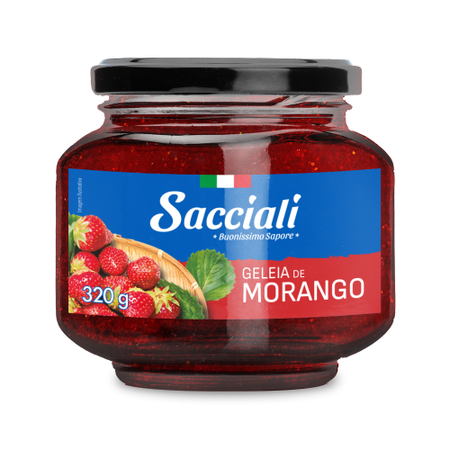 GELEIA SACCIALI  MORANGO PREMIUM VIDRO 320G