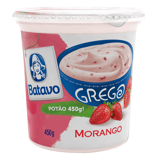 IOGURTE BATAVO GREGO MORANGO 450G