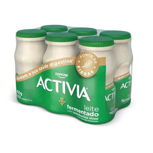 IOGURTE DANONE ACTIVIA LEITE FERMENTADO 6X75G