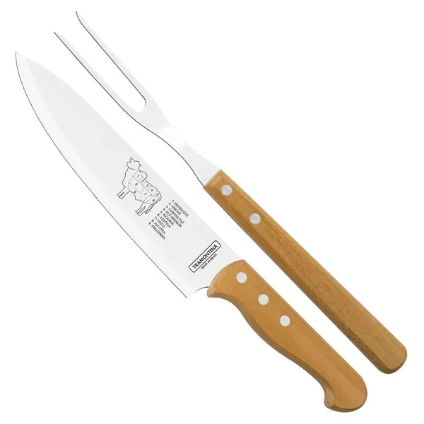 JG TRAMONTINA CHURRASCO TRINCHANTE 2 PCS