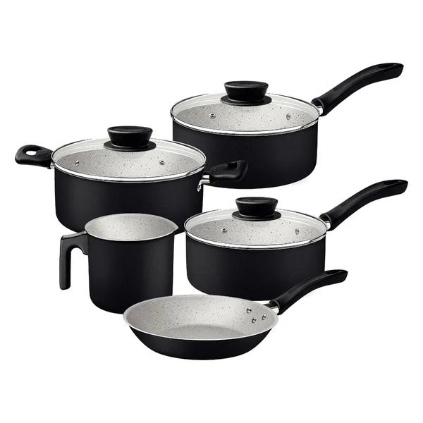 JG TRAMONTINA PANELAS LINZ 5PCS PRETO R2