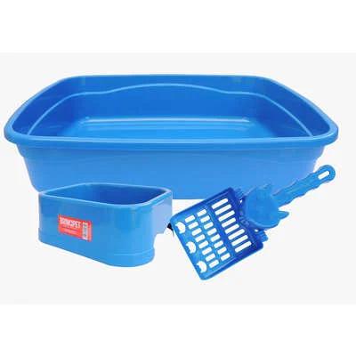 KIT BANDEJA BRINQPET P/GATOS AZUL