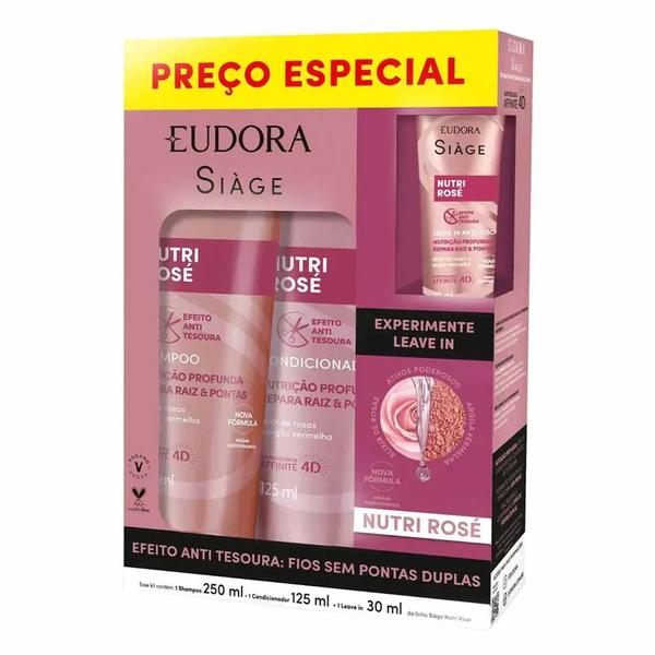 KIT SIAGE SH+COND NUTRI ROSE 250/125ML+L