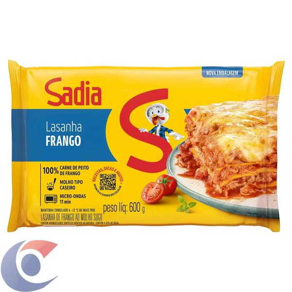 LASANHA SADIA FRANGO AO MOLHO SUGO 600G