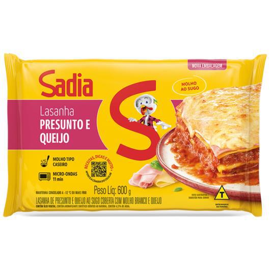 LASANHA SADIA PRESUNTO/QUEIJO SUCO 600G