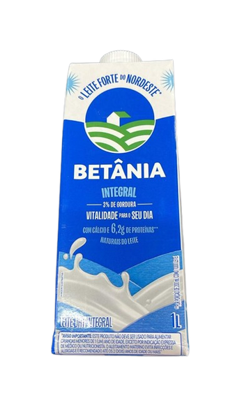 LEITE BETANIA UHT INTEGRAL C/TAMPA 1L