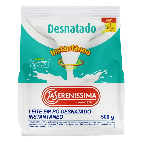 LEITE LA SERENISSIMA DESNATADO 500G