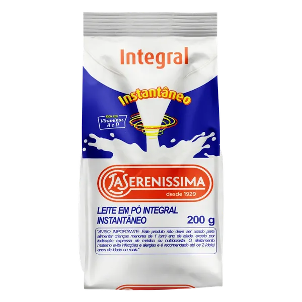 LEITE LA SERENISSIMA INST INT 200G