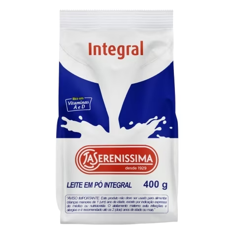 LEITE LA SERENISSIMA PO INTEGRAL 400G
