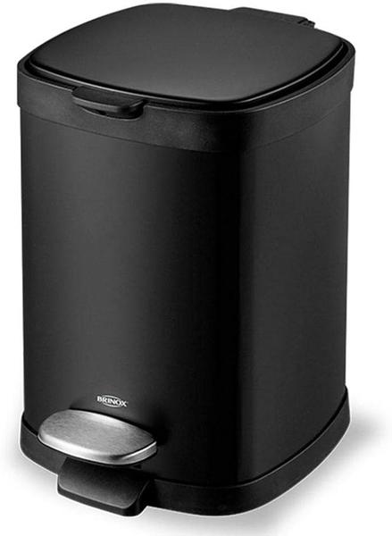 LIXEIRA BRINOX C/PED ACO CARBONO BALDE 5
