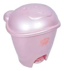 LIXEIRA CAJOVIL INF C/PDL FOFURA ROSA FA