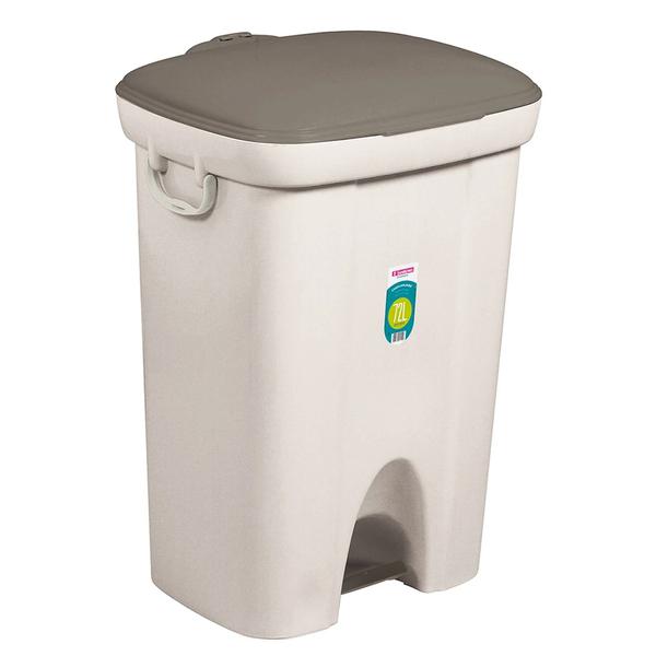 LIXEIRA SANREMO C/PEDAL PLASTIC 72L