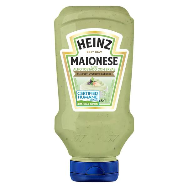 MAIONESE HEINZ ALHO C/ERVAS FP 215G