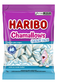 MARSHMALLOW HARIBO CABLES BLUE 70G