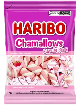 MARSHMALLOW HARIBO CABLES PINK 70G