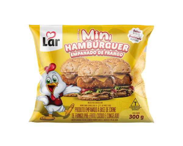 MINI HAMBURGUER LAR FRANGO EMP 300G