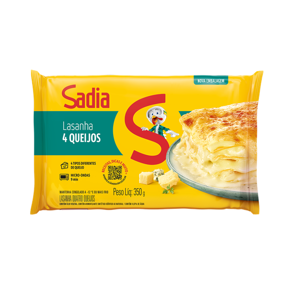 MINI LASANHA SADIA 4 QUEIJOS 350G