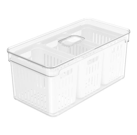 ORGANIZADOR OU CLEAR FRESH 5L C/3 CESTOS