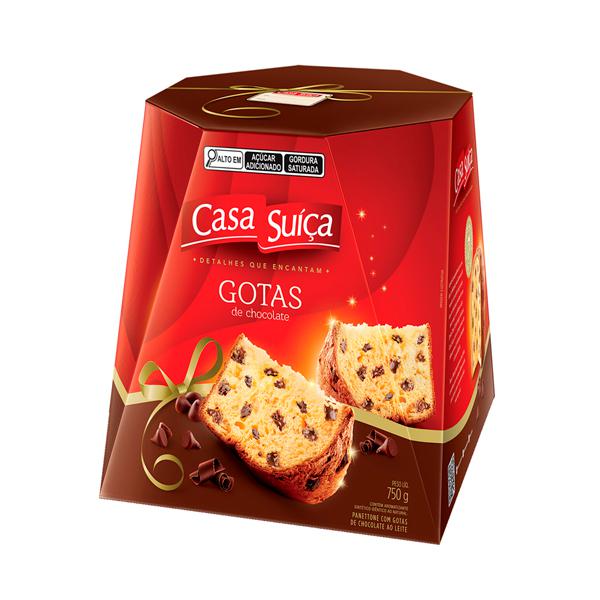PANETTONE CASA SUICA GOTAS CHOCO PRESENT
