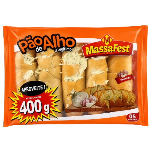 PAO DE ALHO MASSA FEST S/BACON 400G