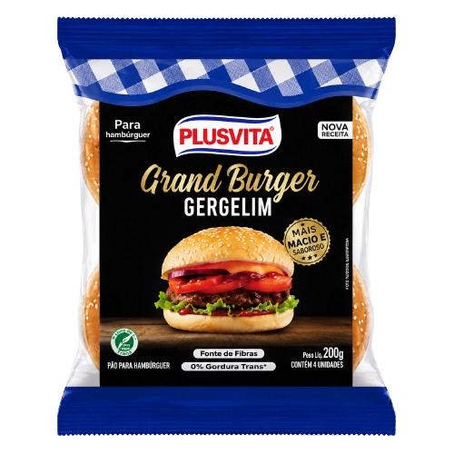 PAO PLUSVITA HAMBURGUER C/GERGELIM 280G