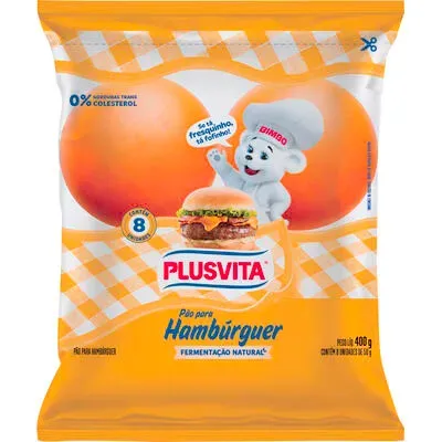 PAO PLUSVITA HAMBURGUER TRAD 400G
