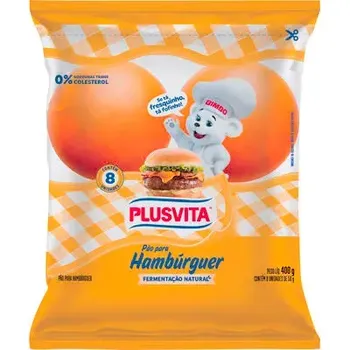 PAO PLUSVITA HAMBURGUER TRAD 400G