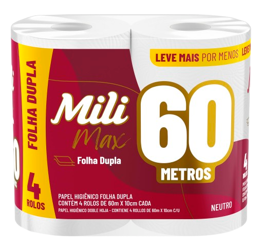 PAPEL HIG MILI DUAL F DUPLA  60M C/4