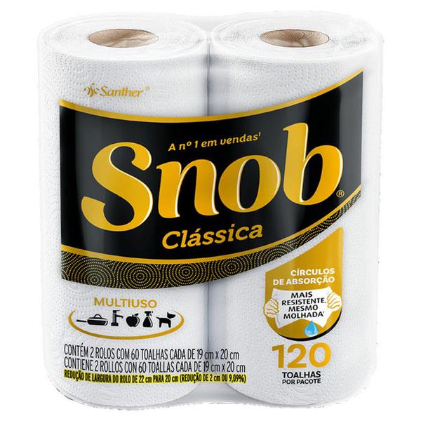 PAPEL TOALHA SNOB BRANCO C/2 60F