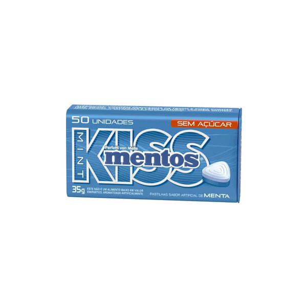 PASTILHA MENTOS KISS FRUTTI  E MINT 35G