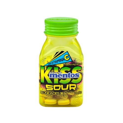 PASTILHA MENTOS KISS SOUR LIMAO 38,5G
