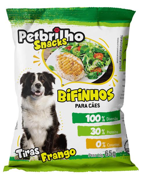 PETISCO PETBRILHO TIRAS SNACKS FRANGO 65