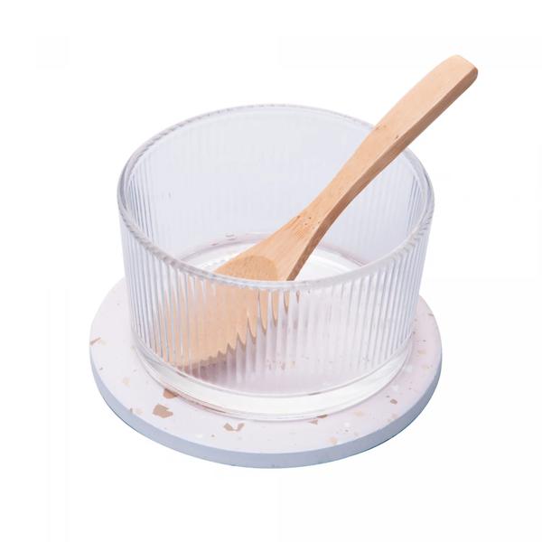 PETISQUEIRA ROJEMAC VIDRO C/COLHER BAMBU