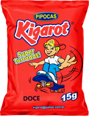 PIPOCA KIGAROT MILHO METALIZADA DOCE 15G